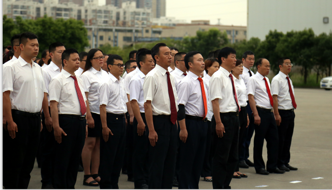 集團(tuán)隆重舉行成立二十周年升旗儀式(圖1)